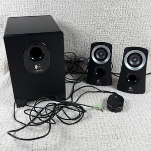Logitech‎ Z313 Computer Speakers with Subwoofer and Control Pod WORKS GREAT!